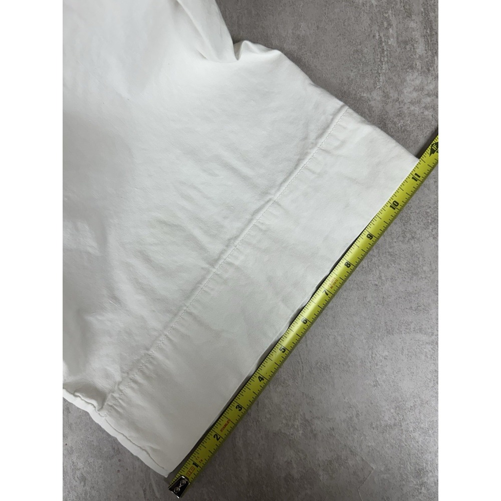 Maeve Linen Blend Colette Pants White Wide Leg Cropped High Rise 32 Classic - Picture 10 of 13